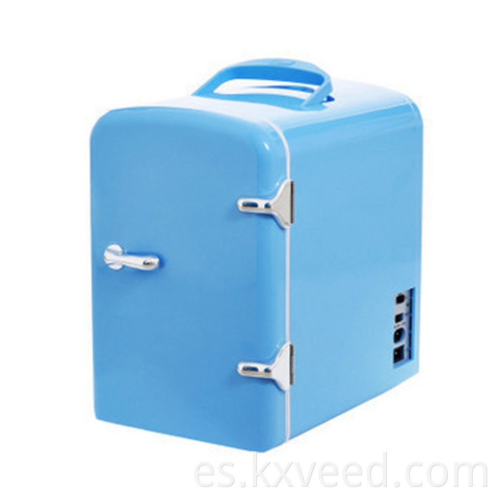 Color azul 4l 6 latas para el hogar mini refrigerador recargable para automóvil